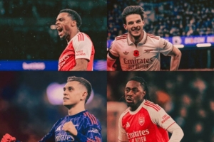 阿森纳11月最佳球员候选名单：埃泽、特罗萨德、赖斯、廷伯