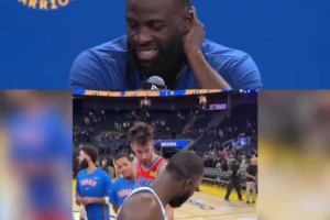 原来追梦儿子还是切特的粉丝，昨日雷勇赛后，跑去和切特见面