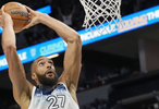 攻防一体！戈贝尔打满首节3中3拿到10分6板1助1断罚球4中4